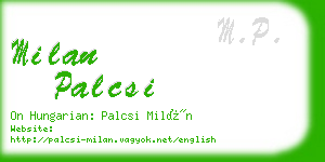 milan palcsi business card